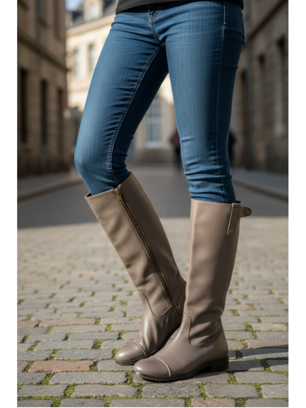 J Crew Taupe Leather Knee-High Field Riding Equestrian Boots Women’s 7.5